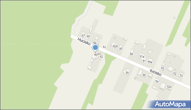 Hucisko, Hucisko, 63, mapa Hucisko
