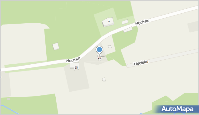 Hucisko, Hucisko, 19, mapa Hucisko