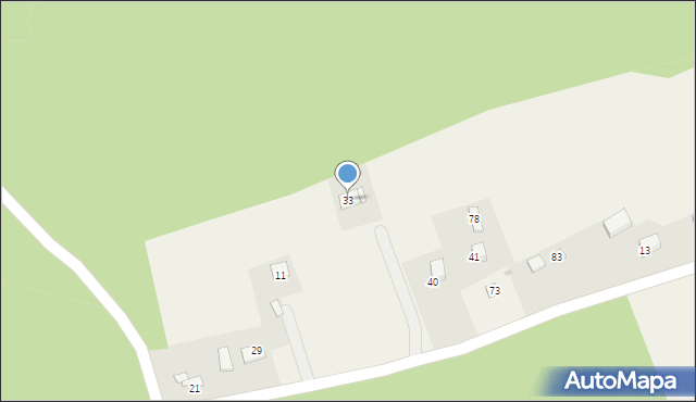 Hucisko, Hucisko, 33, mapa Hucisko