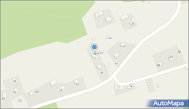 Hucisko, Hucisko, 75, mapa Hucisko