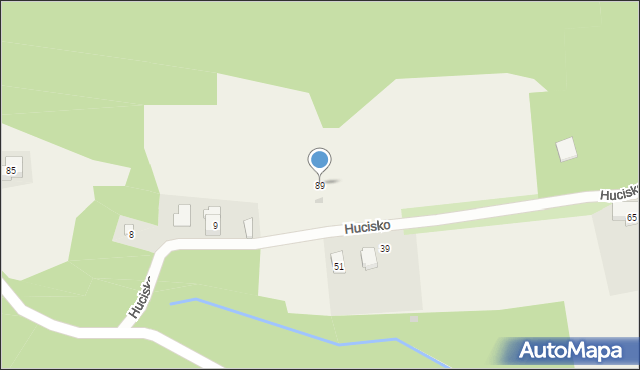 Hucisko, Hucisko, 89, mapa Hucisko