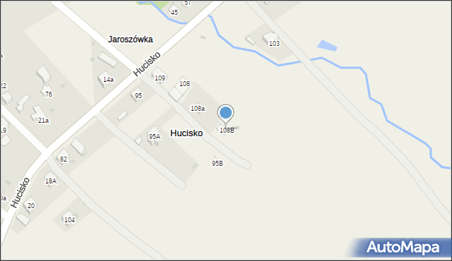 Hucisko, Hucisko, 108B, mapa Hucisko