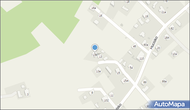Hucisko, Hucisko, 13b, mapa Hucisko