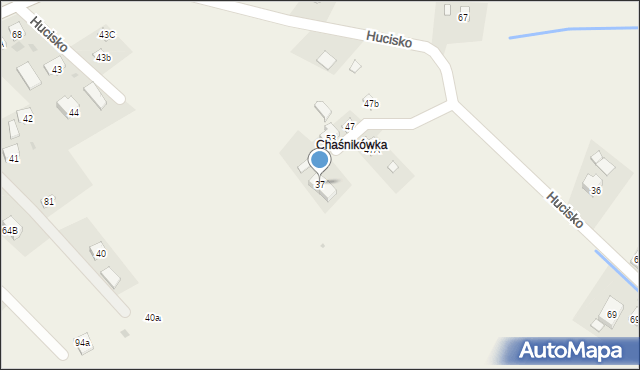 Hucisko, Hucisko, 37, mapa Hucisko