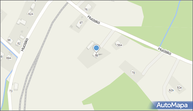 Hucisko, Hucisko, 56, mapa Hucisko