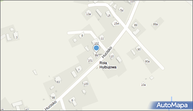 Hucisko, Hucisko, 84, mapa Hucisko