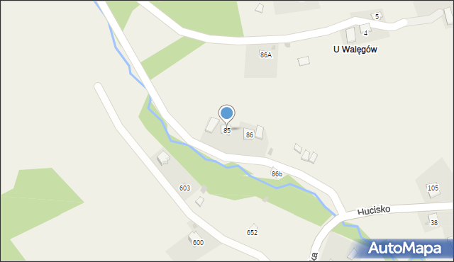 Hucisko, Hucisko, 85, mapa Hucisko