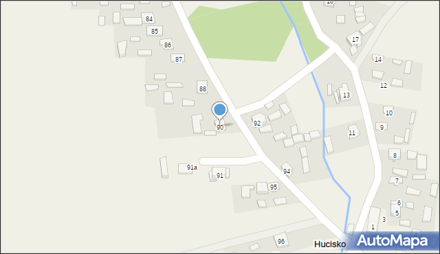 Hucisko, Hucisko, 90, mapa Hucisko