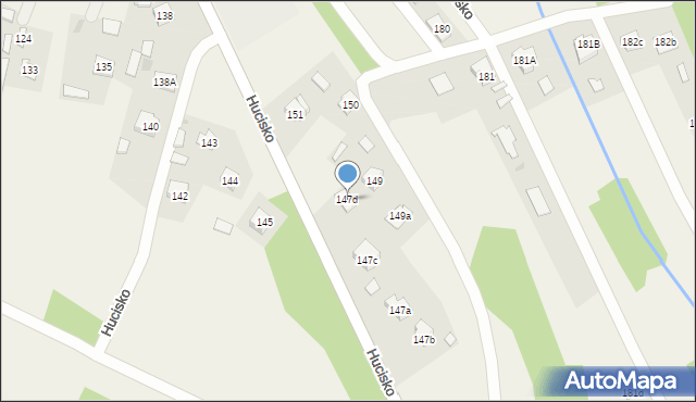 Hucisko, Hucisko, 147d, mapa Hucisko