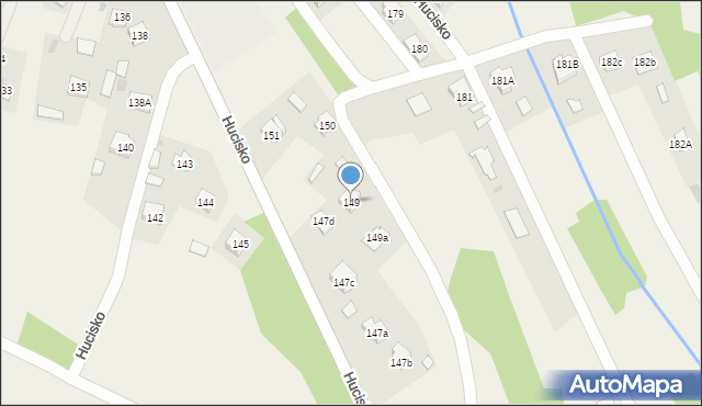 Hucisko, Hucisko, 149, mapa Hucisko