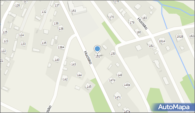 Hucisko, Hucisko, 151, mapa Hucisko