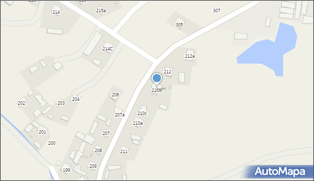 Hucisko, Hucisko, 210b, mapa Hucisko