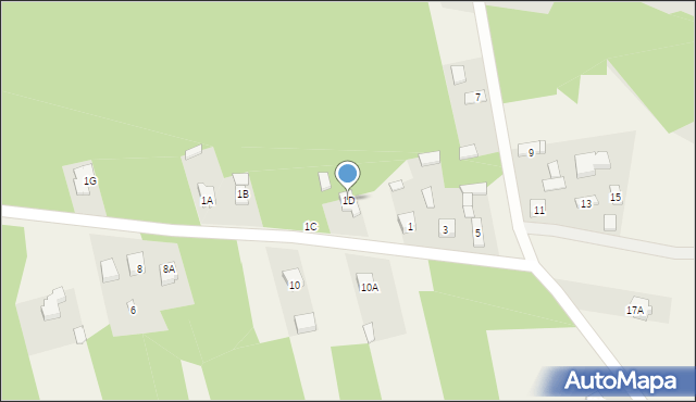Hucisko, Hucisko, 1D, mapa Hucisko