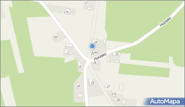 Hucisko, Hucisko, 21, mapa Hucisko