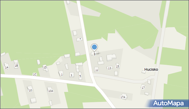 Hucisko, Hucisko, 9, mapa Hucisko