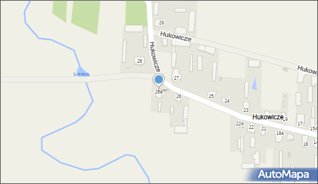 Hukowicze, Hukowicze, 26a, mapa Hukowicze