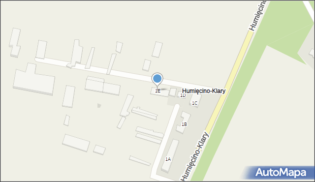 Humięcino-Koski, Humięcino-Klary, 1E, mapa Humięcino-Koski