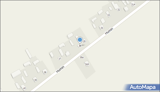 Humin, Humin, 36, mapa Humin
