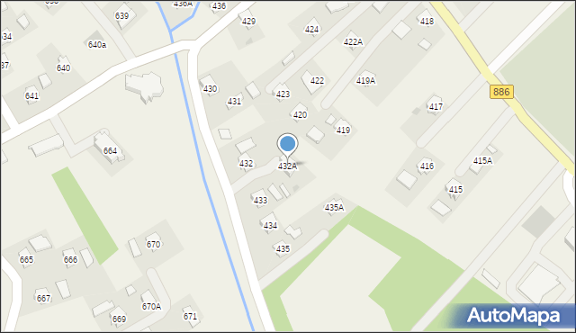 Humniska, Humniska, 432A, mapa Humniska