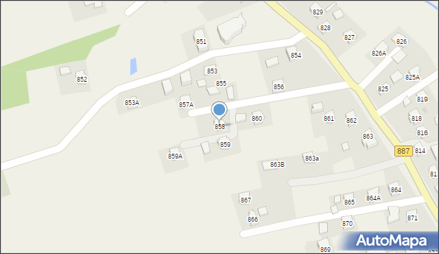 Humniska, Humniska, 858, mapa Humniska