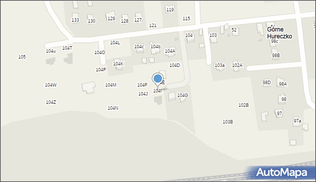 Hureczko, Hureczko, 104I, mapa Hureczko