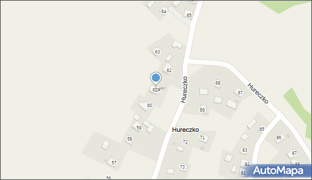 Hureczko, Hureczko, 62A, mapa Hureczko