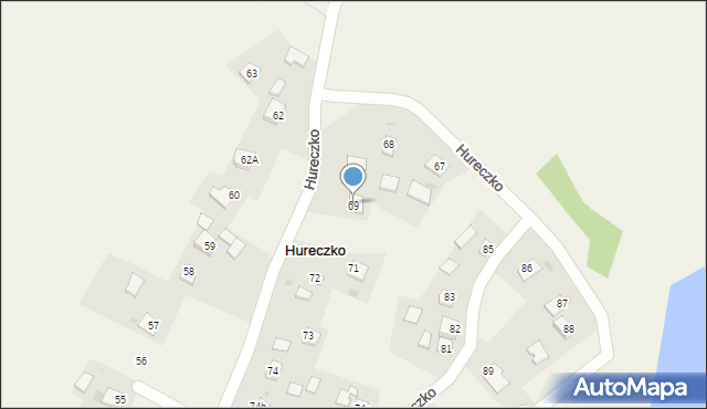 Hureczko, Hureczko, 69, mapa Hureczko