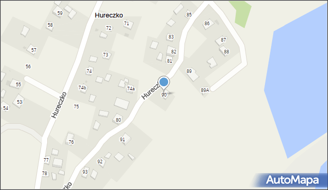 Hureczko, Hureczko, 90, mapa Hureczko