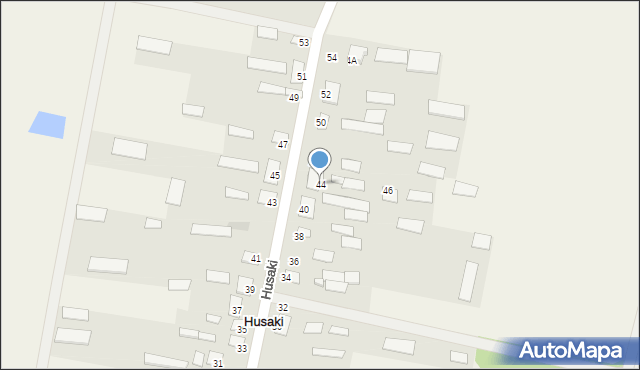 Husaki, Husaki, 44, mapa Husaki