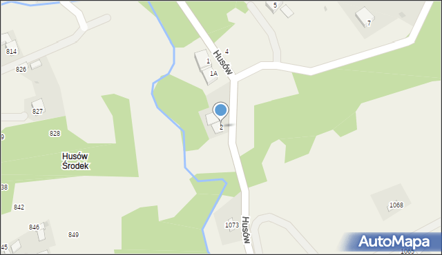 Husów, Husów, 2, mapa Husów