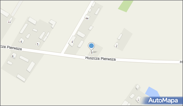 Huszcza, Huszcza Pierwsza, 3, mapa Huszcza