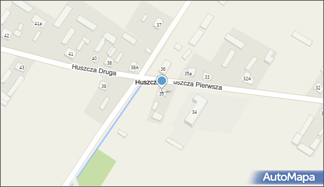 Huszcza, Huszcza Pierwsza, 35, mapa Huszcza