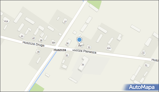 Huszcza, Huszcza Pierwsza, 35a, mapa Huszcza