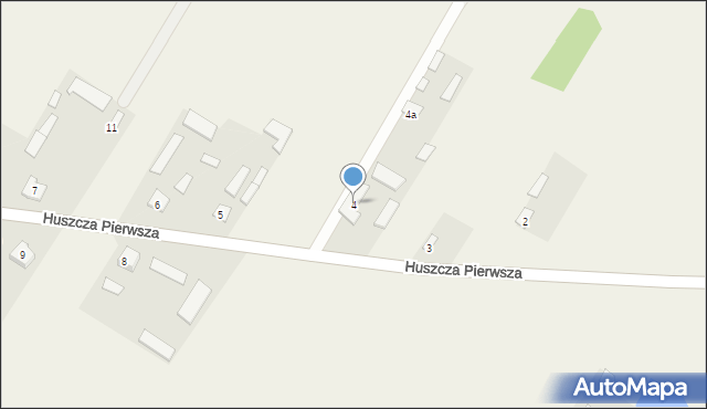 Huszcza, Huszcza Pierwsza, 4, mapa Huszcza