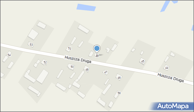 Huszcza, Huszcza Pierwsza, 49, mapa Huszcza