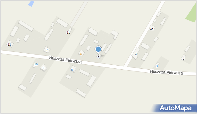 Huszcza, Huszcza Pierwsza, 5, mapa Huszcza