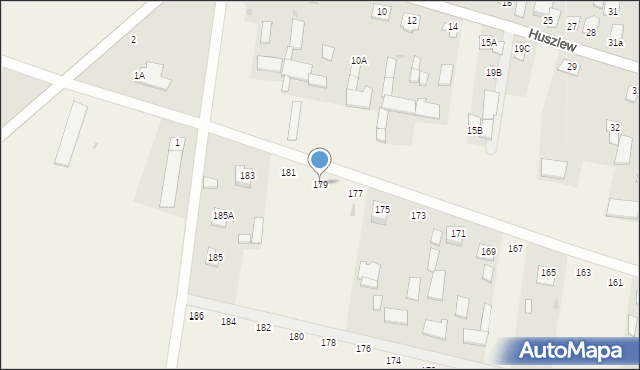 Huszlew, Huszlew, 179, mapa Huszlew