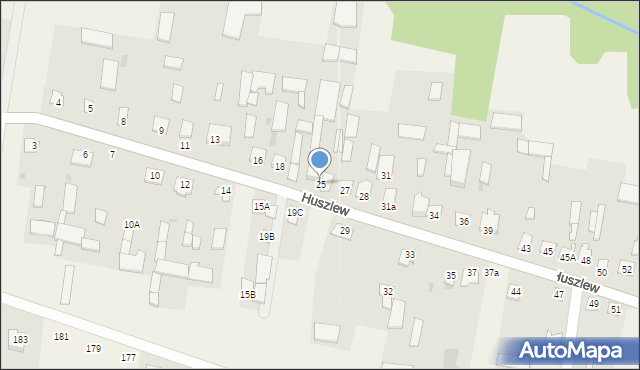 Huszlew, Huszlew, 25, mapa Huszlew