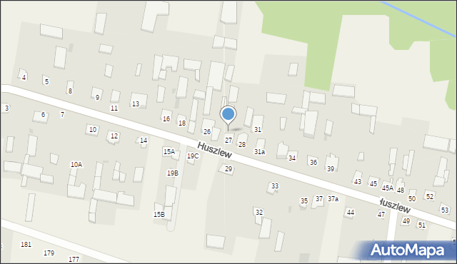 Huszlew, Huszlew, 27a, mapa Huszlew