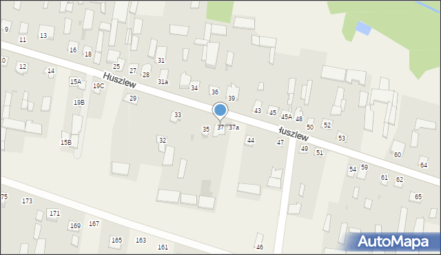 Huszlew, Huszlew, 37, mapa Huszlew