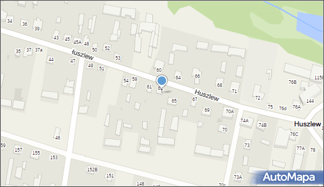 Huszlew, Huszlew, 63, mapa Huszlew