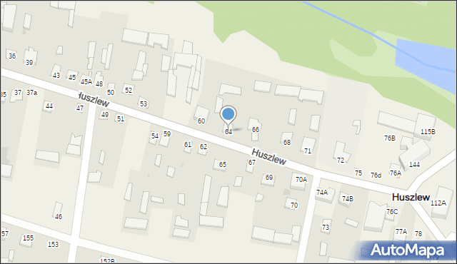 Huszlew, Huszlew, 64, mapa Huszlew