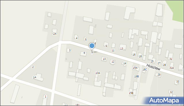 Huszlew, Huszlew, 7, mapa Huszlew