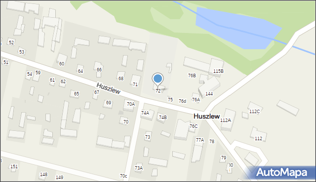 Huszlew, Huszlew, 72, mapa Huszlew