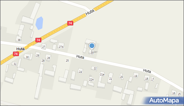 Huta, Huta, 23, mapa Huta