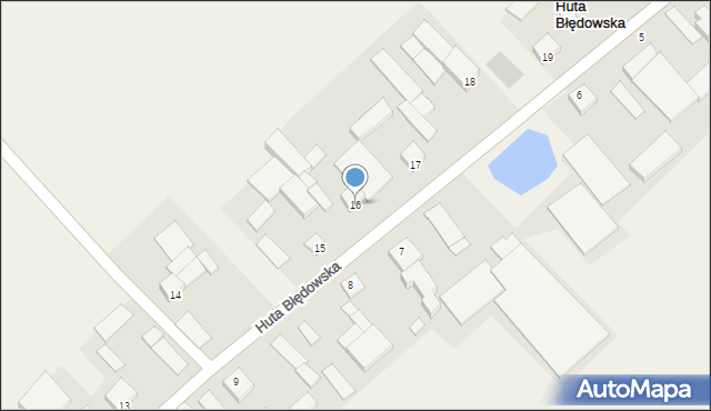 Huta Błędowska, Huta Błędowska, 16, mapa Huta Błędowska