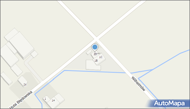 Huta Błędowska, Huta Błędowska, 1D, mapa Huta Błędowska
