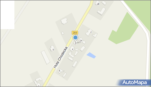 Huta Chodecka, Huta Chodecka, 3, mapa Huta Chodecka