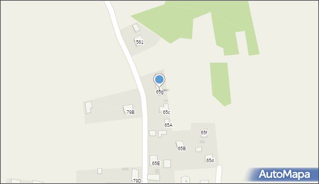 Huta Deręgowska, Huta Deręgowska, 65g, mapa Huta Deręgowska