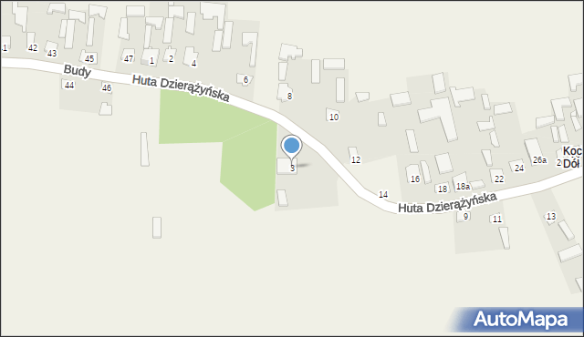 Huta Dzierążyńska, Huta Dzierążyńska, 3, mapa Huta Dzierążyńska